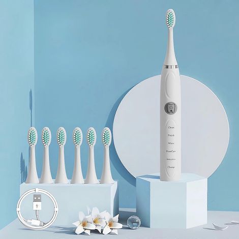 Bocqde Travel Electric Toothbrush, Electric Toothbrush for Home, Soft Bristles Electric Toothbrush, Rechargeable Electric Toothbrush for Adults - AquaForge (1/5)
