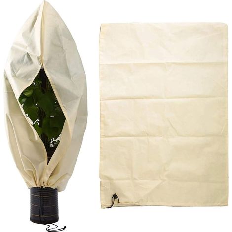 housse De Protection Des Plantes, Rideau D'hiver 1,8 X 1,2 M, Couverture D'hivernage Des Plantes Avec Cordon De Serrage Rglable Et Fermeture Clair (1/5)