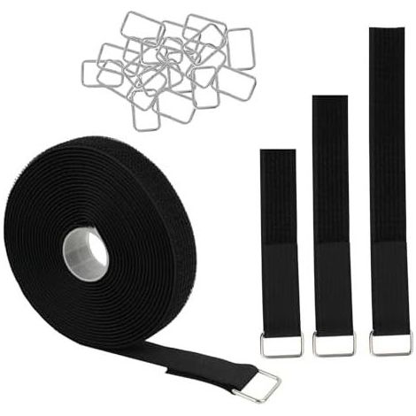 m x 2,5 cm verstellbare, wiederverwendbare Kabelbinder/-bänder, leistungsstarke, wiederverwendbare Klebebänder zur Kabelführung, Sicherheitsgurtverlängerung, Heimwerkerbedarf und Aufbewahrung - (1/5)