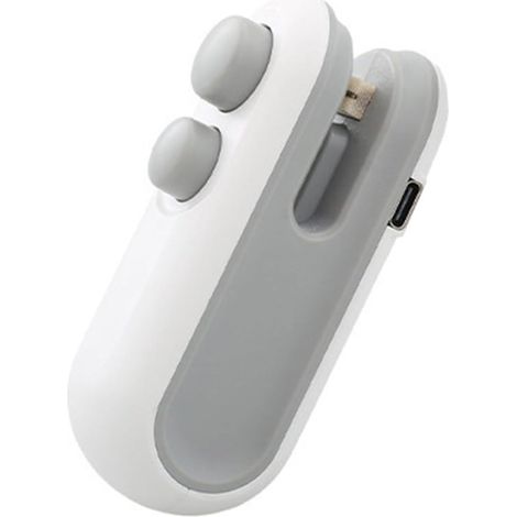 Selladora compacta recargable para bolsas de patatas fritas，máquina para sellar envases de plástico para alimentos，ideal para el hogar (1/5)