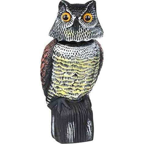 Effaroucheur d’Oiseaux Forme d'Hibou Réfléchissant Lumineux, ​Anti-Oiseaux epouvantail- pour éloigner Pigeons Corbeau et Plus