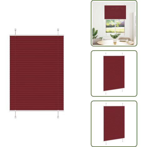The Living Store Plissee Bordeauxrot 100x150 cm Stoffbreite 99,4 cm Polyester - Sichtschutz (1/5)