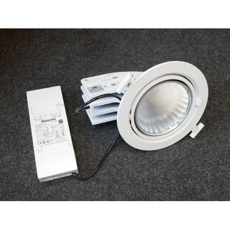 Spot encastre extractable blanc rond Ø 193x156mm LED 22.5W 2200K 1850lm 230V non-dimmable IP20 GreenSpace Philips (1/3)