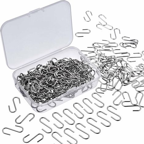 Crochets S - 22 x 8 mm - Métal Alliage - Pour Bijoux Étiquettes Porte-Clés DIY - 150 Pièces avec Boîte de Rangement (1/5)