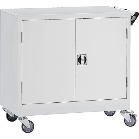 Armoire mobile en acier soudé 920 x 920 x 610 mm – 1 tablette réglable – Charge max 40 kg – Serrure à cylindre 2 points – Certeo (1/5)