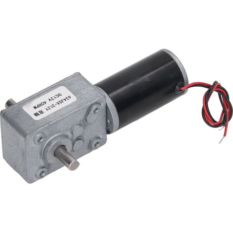 Motoréducteur à double arbre CC 12 V à verrouillage automatique, réduction de vitesse CW/CCW, moteur à vis sans fin 40 tr/min (1/5)