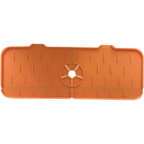 Ensemble de crédence en silicone pour évier de cuisine avec protections anti-gouttes pour robinet et tapis de protection pour évier de style ferme (1/5)