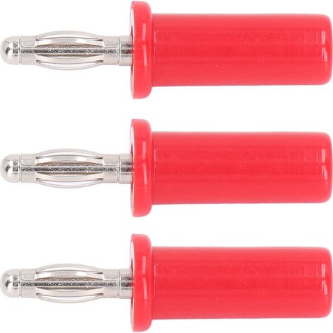 10 Stück Laternen-Bananenstecker, Messing, ABS, gelöteter Lautsprecheranschluss für elektronische Instrumente, 4 mm, Rot (1/5)