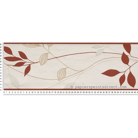 Frise Fleur Rouge Avenzio 4 A.S. Création