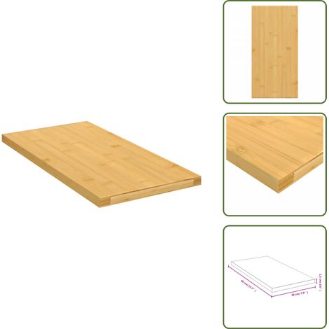 Étagère murale 40x20x1,5 cm bambou - Étagère Murale - Étagère Bambou - Rangement Mural - Décoration Murale - Étagère Flottante (1/5)