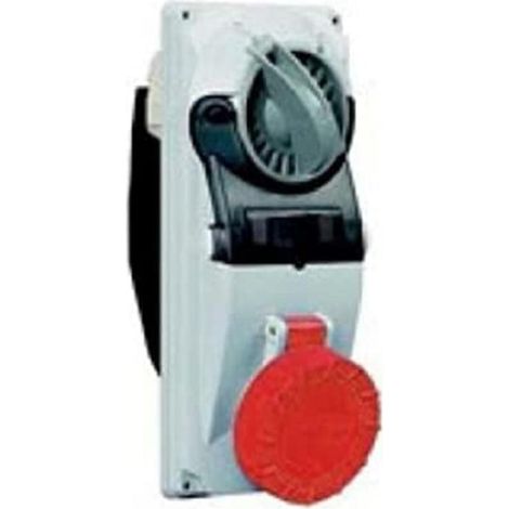 Palazzoli presa fissa interbloccata con base prblcf 3p+n+t 16a 380v 6h ip66-ip67 (1/4)