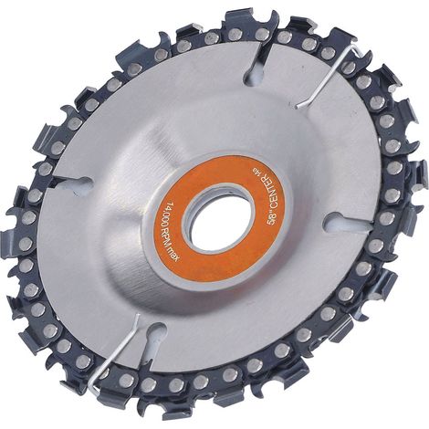 Disque de Sculpture Bois 4" 22 Dents, Meuleuse d'Angle pour Découpe et Façonnage Orange Résistant (1/5)