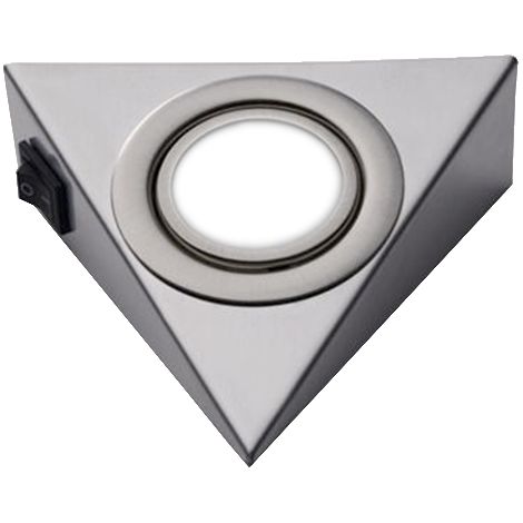 LED-Strahler PIRA mit Schalter - Gehäuse in Edelstahloptik, Lichtfarbe Neutralweiß