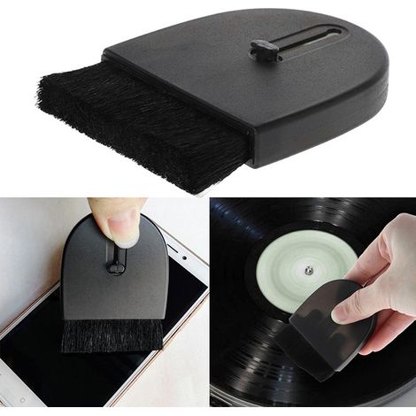 1 pièce : Brosse de nettoyage pour disques vinyles – Brosse pour platine tourne-disque et phonographe, élimine la poussière et prévient l'électricité statique (1/4)
