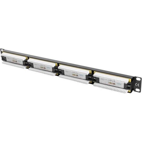 Patch Panel 24 Porte UTP Categoria 6 Lanberg PPU6-1024-B (1/5)