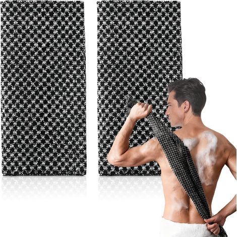 2PCS Japanese Exfoliating Towels, African Shower Net, Exfoliating Back Towel, Bath Net for Exfoliating, Cleansing, and Soothing Skin - 100cm (1/5)