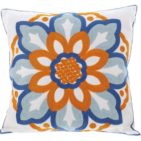 Kissenbezug Baumwolle Bett Quadratischer aus mit Nordischem Blumenmuster et Dekorativer