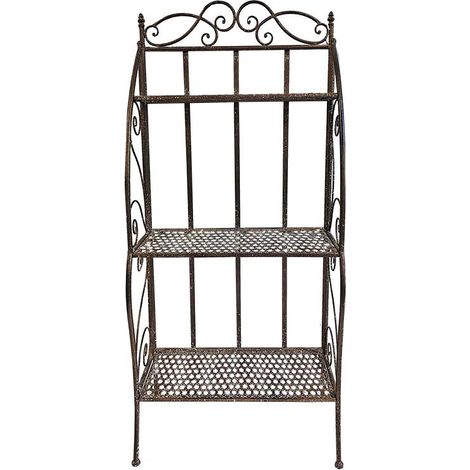 Etagère à plantes fer patiné 55x29x122cm (1/2)