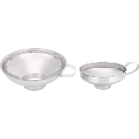 Wide-mouth funnel, durable and attractive funnel cup for large families of bottled and canned granular foods. (1/5)