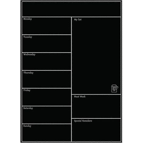 Tableau blanc magnétique pour réfrigérateur, tableau blanc souple, agenda hebdomadaire mobile (1/5)