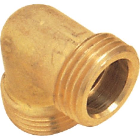 coude en laiton à visser - mâle / mâle - egal brut - 33 x 42 - sachet de 1