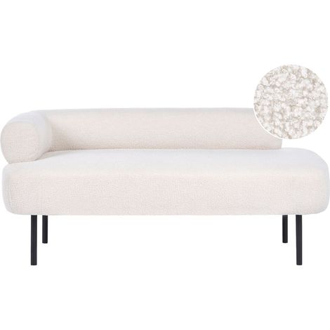 Left-Hand Chaise Lounge MIRMANDE Boucle Off-White