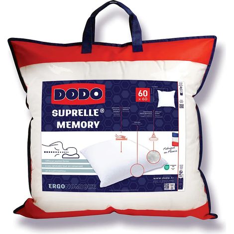 Oreiller DODO ergonomique à mémoire de forme - 1060g/m² - 60x60cm - CERVEA