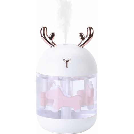 DEESSE SHOP - Mini humidificateur d'air, humidificateur d'air portable pour la maison, humidificateur d'air pour bébé, humidificateur de bureau USB arrêt automatique sans eau pour la maison, la chambr (1/5)