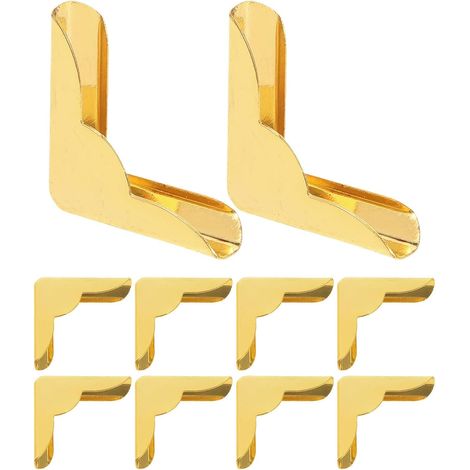 10pièces Protège-Coins de Métal pour Albums et Cahiers Protège-Angles Décoratifs et Résistants Accessoires Vintage pour Scrapbooking et Protection des Coins (1/5)