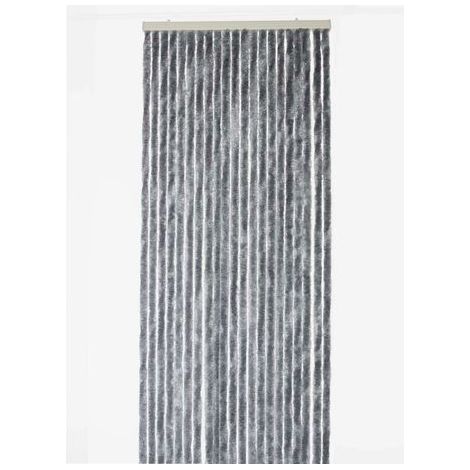 [JAMAIS UTILISÉ] – Rideau chenille gris foncé uni 90 x 220 cm – Traitement anti-UV – Fixation avec 2 anneaux de suspension – Compatible tringles standards - PRO 90 X