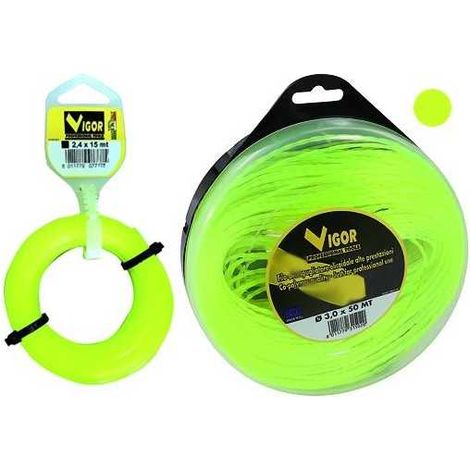 Fil de débroussailleuse Vigor rond, 15 m, diamètre 2 mm