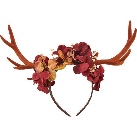 Serre-tête de Noël en bois de renne sur le thème de la forêt, accessoire de cheveux gothique rétro pour défilé de mode, serre-tête de sorcière en bois de renne pour Halloween (1/5)