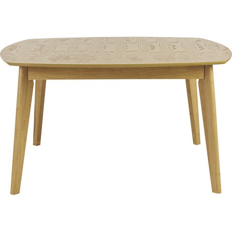 Skandinavischer quadratischer Esstisch in hellem Eichenholz L140 cm LEENA