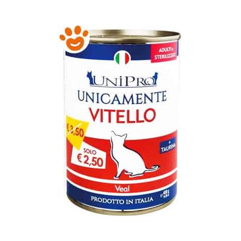 Unipro Cat Unicamente Adult Vitello - Lattina 400 Gr -