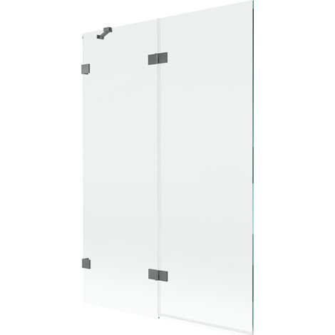 Paroi de baignoire 2 volets à gauche Mexen Lunar 120 x 150 cm, transparent, gun metal - 897-120-100-95-00-L (1/5)