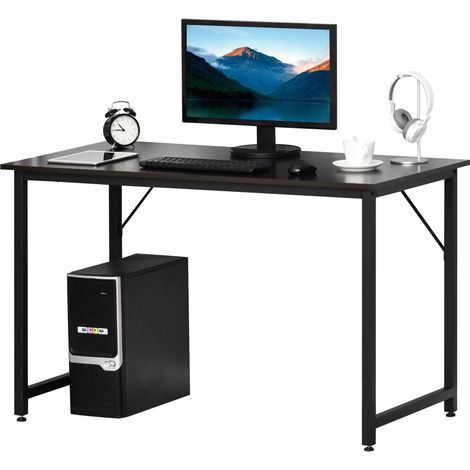 Bureau pour la maison, table à manger, bureau d'ordinateur, bureau d'étude, avec pieds réglables, mobilier de bureau simple, dimensions 120x60x73 cm, capacité de charge 70 kg. (1/5)