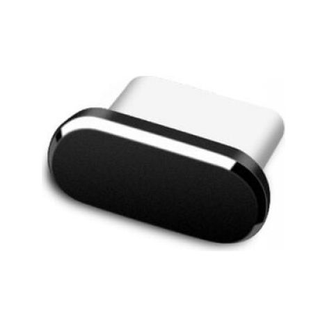 1 Packung schwarzer Staubstecker Typ C, Staubschutzstecker aus Aluminiumlegierung für den Typ C-Ladeanschluss von Smartphones und Laptops (1/3)