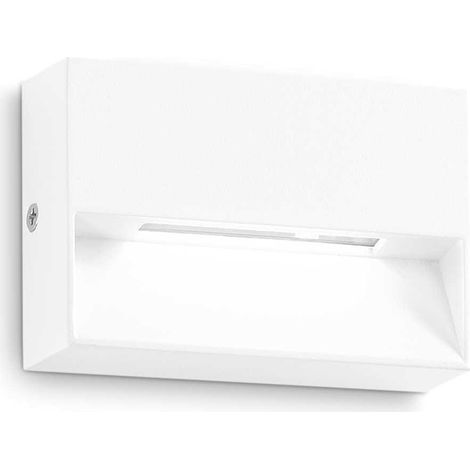 Ideal Lux DEDRA Applique Murale Extérieure LED Intégrée Rectangle Affleurante Blanc 160Lm 3000K IP65