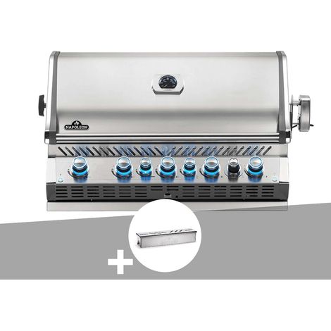 Barbecue gaz encastrable Prestige Pro 665 inox 5 brûleurs + Boîtier de fumage - Napoléon