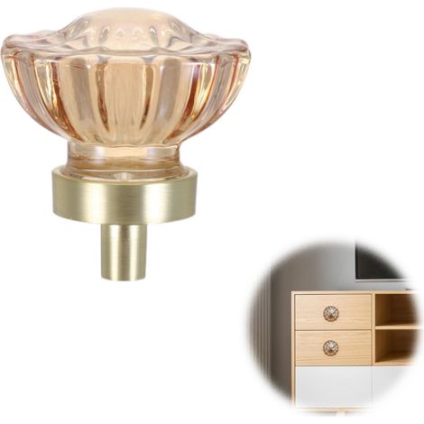 Boutons de tiroir vintage à motif floral, Poignées de meuble en alliage de zinc, Boutons décoratifs transparents pour armoires, commodes et penderies