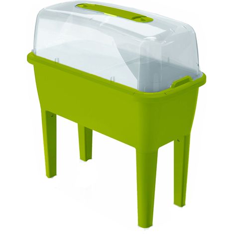 PROSPERPLAST Huerto Urbano con invernadero de 77x38x82 cm - Pistacho