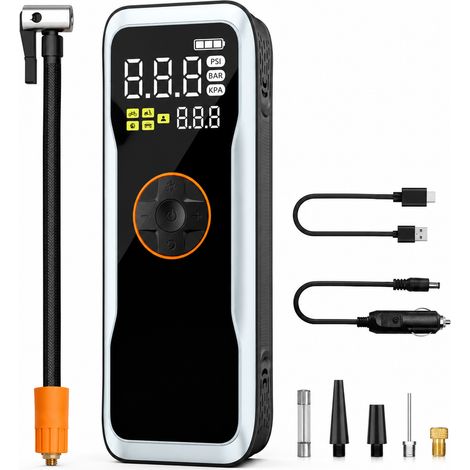 Pompe à pneus électrique 12V portable sans fil numérique avec préréglage pour voiture (1/5)