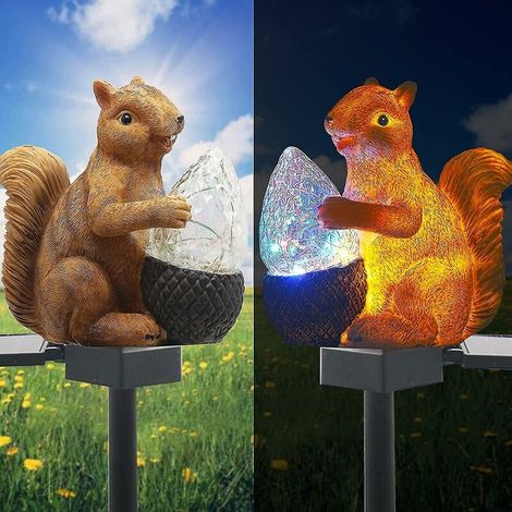Solar Garden Lights Outdoor Decor Solar Squirrel Stake Lights Colorful Led Ip6 (1/5)