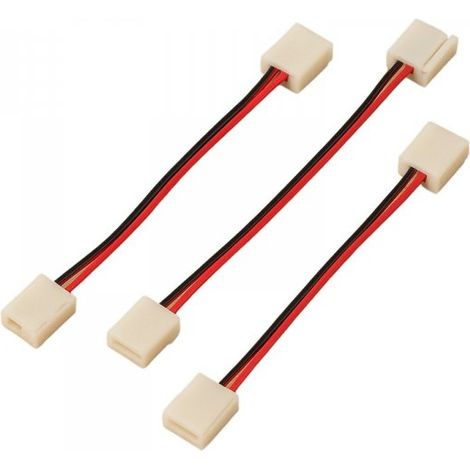 3 Pezzi Connettore 8mm 2 PIN, Per Chiudere Striscia Led Smd con Passo da 8mm Senza Saldare, Cavo 15cm