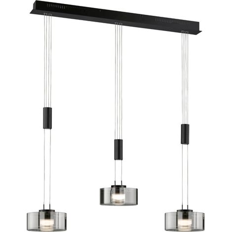 Lampe suspendue 3 lumières Lavin noir - 61096