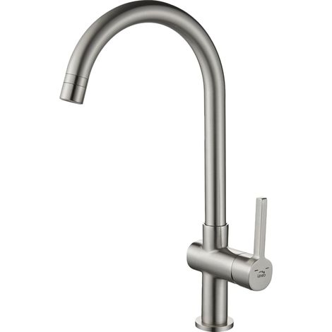 Rubinetto per lavabo da appoggio Laveo ALITA Silver con bocca a U (1/2)