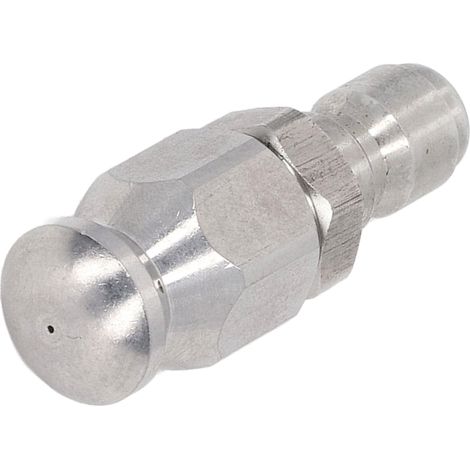 Buse de nettoyeur haute pression 5000 PSI en acier inoxydable, raccord rapide 1/4 po NPT pour le nettoyage, tête ronde, 1 trou avant, 3 trous arrière (1/5)