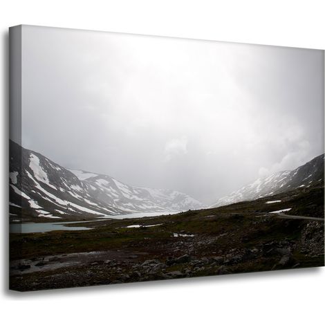 Leinwanddruck Natur Tal Berge 70x50 cm