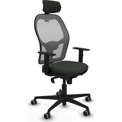 Sedia Ufficio con Poggiatesta Piqueras y Crespo 1D036G2 Nero (1/5)