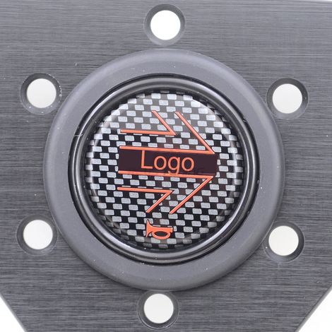 Cache-bouton de klaxon universel en plastique ABS et aluminium pour volant de voiture de sport de course, avec logo-AquaForge